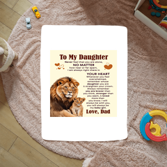 To My Daughter Never Feel Alone – Sherpa Fleece Blanket