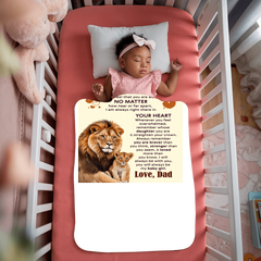 To My Daughter Never Feel Alone – Sherpa Fleece Blanket