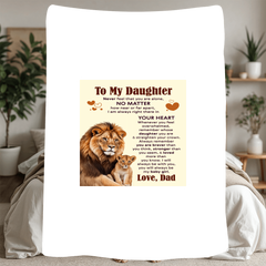 To My Daughter Never Feel Alone – Sherpa Fleece Blanket